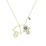 Ketting met Fatima's Hand en Boze Blik – Yasmin
