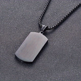 Heren Ketting | Roestvrij Staal | Zwarte Vintage Hanger