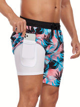 Heren Zwembroek | Tropisch Flamingo Design | Sneldrogend