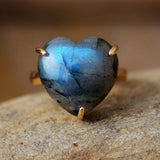 Helende Hart Edelsteen Ring - Selena