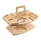 Elegante Eiken Picknick Wijn Tafel – Compact & Veelzijdig