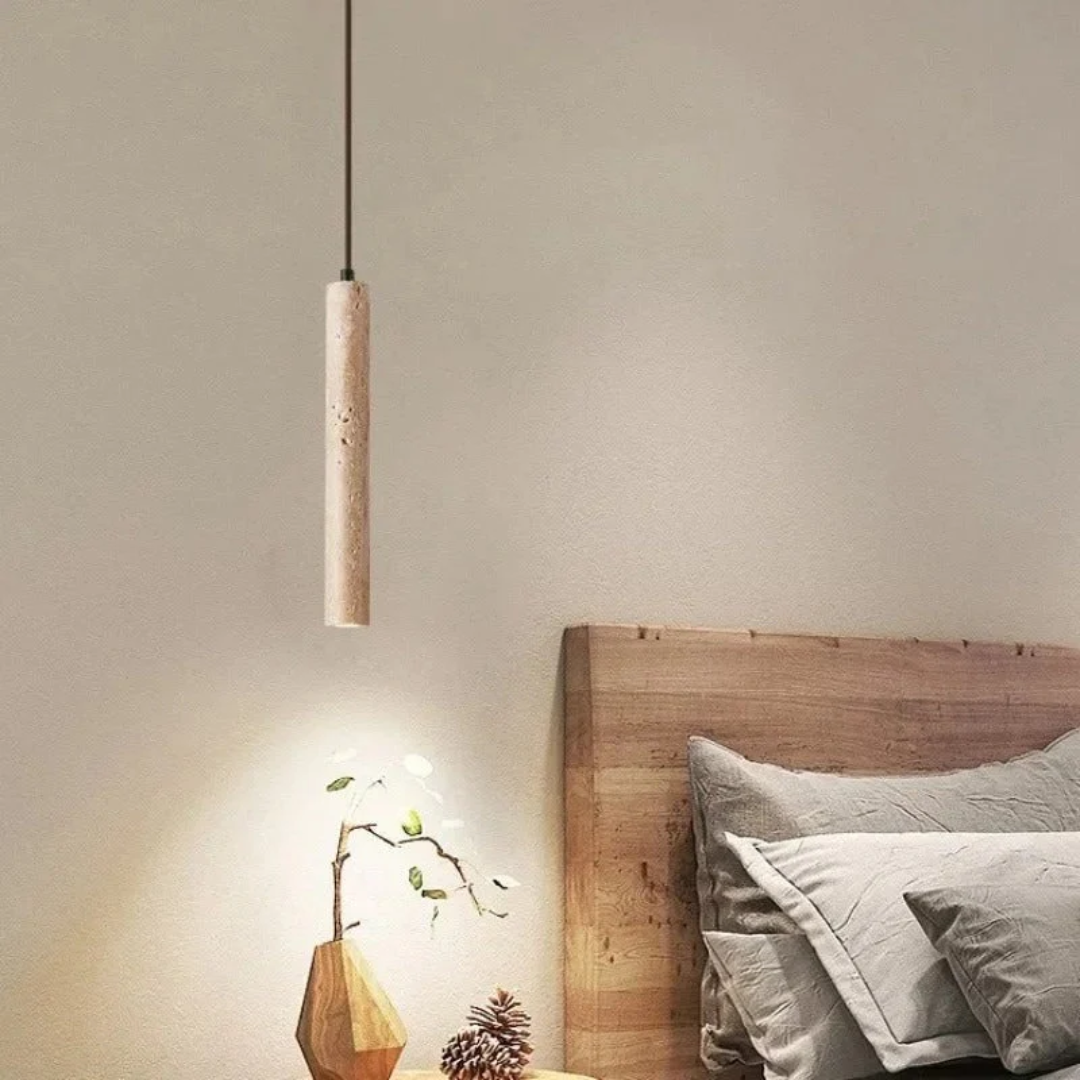 Minimalistische Travertin Wabi-Sabi Stijl LED Kroonluchter - LumoLine