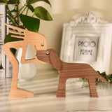 Handgesneden Hondenfiguur - HeartBond