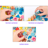 Montessori Houten Speelbord | Ontwikkelvaardigheden Baby & Peuter