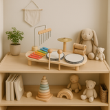 Houten Baby Muziekset - Creativiteit en Ontwikkeling
