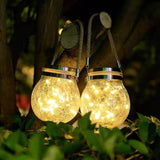 Zonne-Glas Licht – Betoverende Buiten LED-Lantaarn met Gebroken Glas Ontwerp