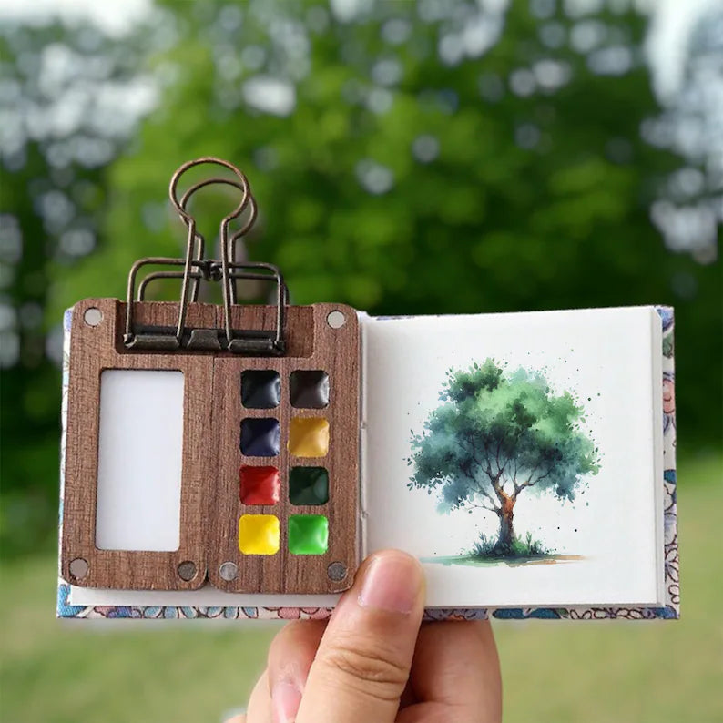 Mobiele Aquarelverfset met 24 Kleuren – Nu 1 kopen, 1 gratis!