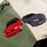 CarStitch | Te personaliseren geborduurde auto hoodie van je eigen auto