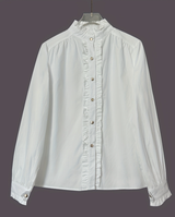 Chique Witte Damesblouse met Gouden Knopen – Isalie