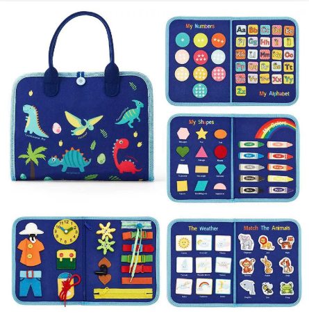 Montessori Drukbord voor Peuters – Educatief Sensorisch Activiteitenboek (2-4 Jaar)