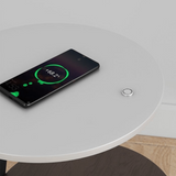 Moderne Bijzettafel – Duurzaam Stalen Frame met Steen- of Houten Afwerking