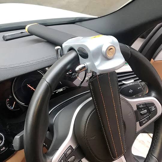 Krachtige autostuurslotbalk - Veiligheidsvergrendeling voor auto, Diefstalpreventie, Verstelbare stuurbeveiliging, Duurzaam en eenvoudig te monteren