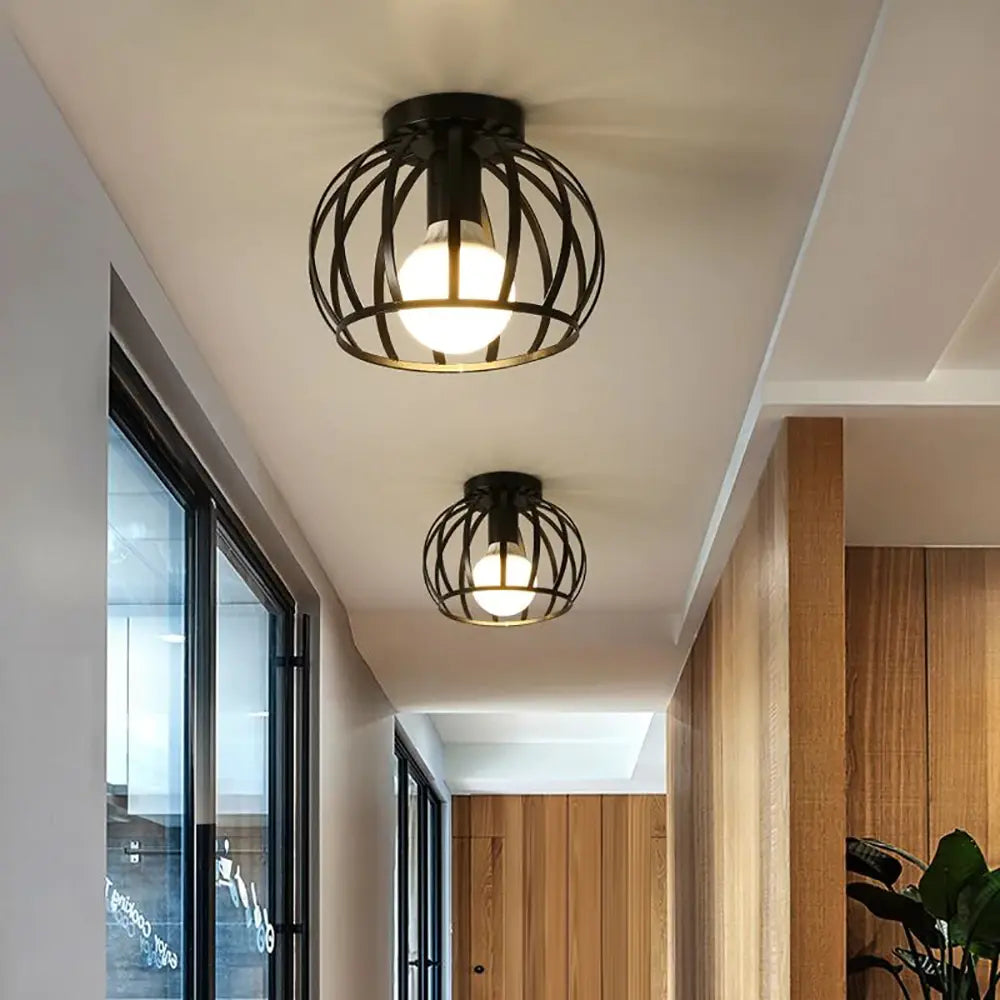 Aurub | Industriële plafondlamp zwart