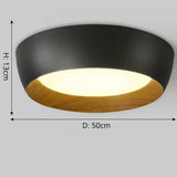 Minimalistische Inbouw Plafondlamp – Moderne LED Fixture met Houten Accent