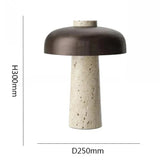 Natuurlijke Travertine Tafellamp – Minimalistische Steenverlichting met Wabi-Sabi Charme