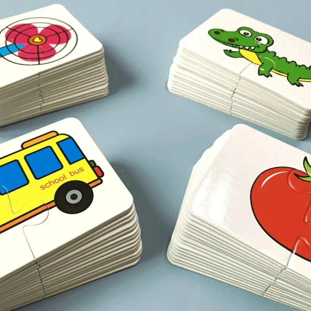 Kaarten-Memory-spel voor kinderen – Speels geheugen en concentratie bevorderen (1+1 Gratis)