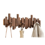 Kapstok in Pianostijl - Walnoot/Beukenhout - Elegant Design