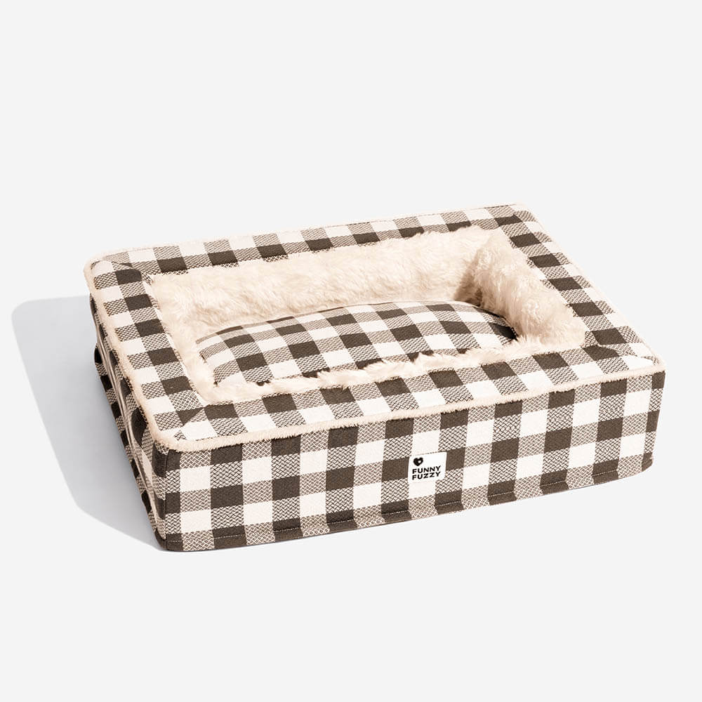 Superzachte Geruite Hondenbed - Schotse Knuffelbed