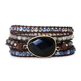 Krachtige Onyx-Wikkelarmband – Isadora