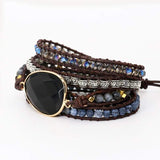 Krachtige Onyx-Wikkelarmband – Isadora