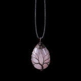 Rosenkwarts Druppelketting – Amelisse