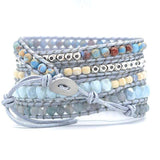 Helende Blauwe Topaas-Wikkelarmband – Aurina