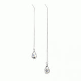 Lange Druppel-Strass-Oorbellen – Isalyn