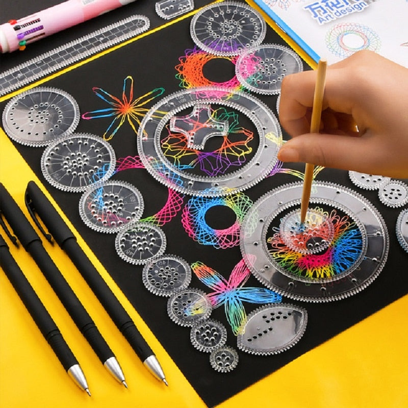 Klassieke Spirograaf Tekenset - Ultieme Creativiteit voor Kinderen
