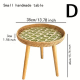 Scandinavische Rattan-Bijzettafel - Elin