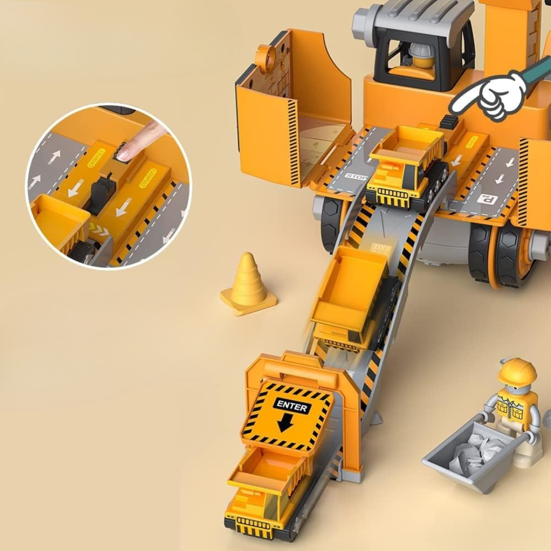 LittleBuilder Speelset - Vrachtwagen, Graafmachine & Kraan