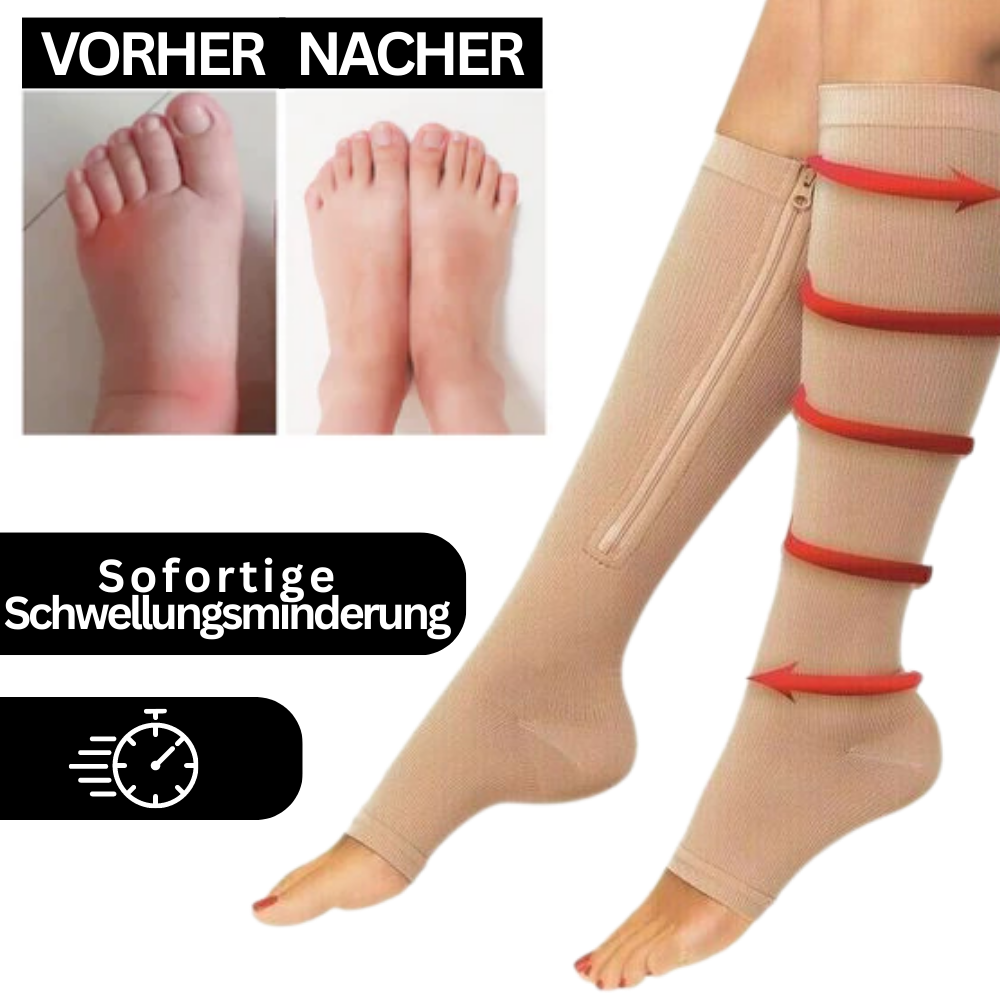 Orthopedische compressiekousen met rits - ComfortZip
