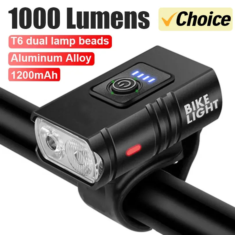 Heldere Fietsverlichting LED | USB Oplaadbare Koplamp MTB
