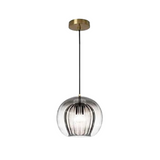Moderne Aluminium-Glas-Hängeleuchte – LumaLite