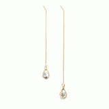 Lange Druppel-Strass-Oorbellen – Isalyn