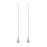 Lange Druppel-Strass-Oorbellen – Isalyn