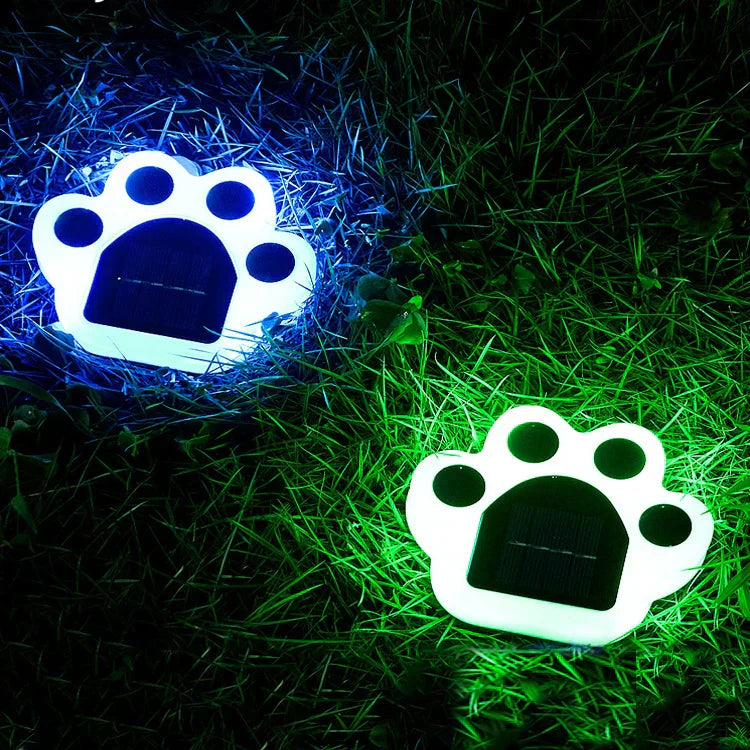 Draadloze Zonne-Voetafdruk Tuinverlichting – PawsGlow