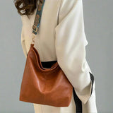 Vintage Leren Schoudertas voor Dames - Tijdloze Elegantie