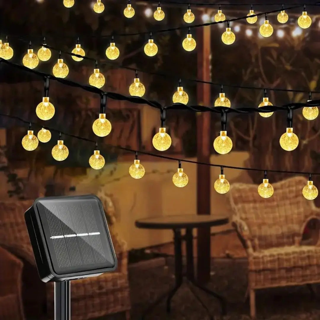 Duurzame LED-lampjesketting - SolarGlow