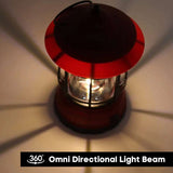 LightMate Oplaadbare Campinglamp – Vintage-Stijl LED met Dimbare Verlichting