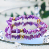 Stijlvolle Armband van Natuursteen en Kristalparels - Celine