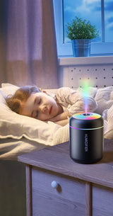 Mini Luchtbevochtiger met Aromatherapie - USB-aangedreven - Perfect voor Auto en Slaapkamer