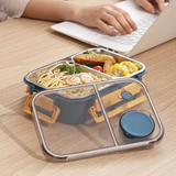 Lunchdoos | Thermobehouder voor eten | Brooddoos met vakken van roestvrij staal | Warmtecontainer | Esskraft