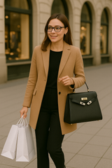 Luxe Handtas - Glanzende Metalen Sluiting