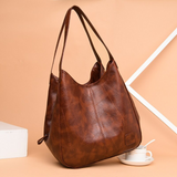 Luxe Leren Schoudertas voor Stijlvolle Vrouwen
