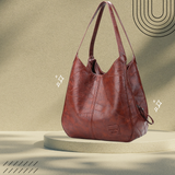 Luxe Leren Schoudertas voor Stijlvolle Vrouwen