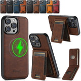 Luxe telefoonhoes - Kaarthouder & Magnetische Standaard