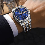 Stijlvolle herenarmbandhorloge van roestvrij staal - LumiSteel