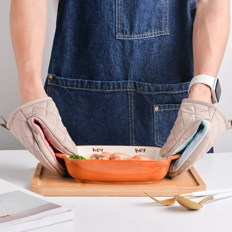 Siliconen ovenhandschoen in visvorm & Multifunctioneel keukengerei - Finley