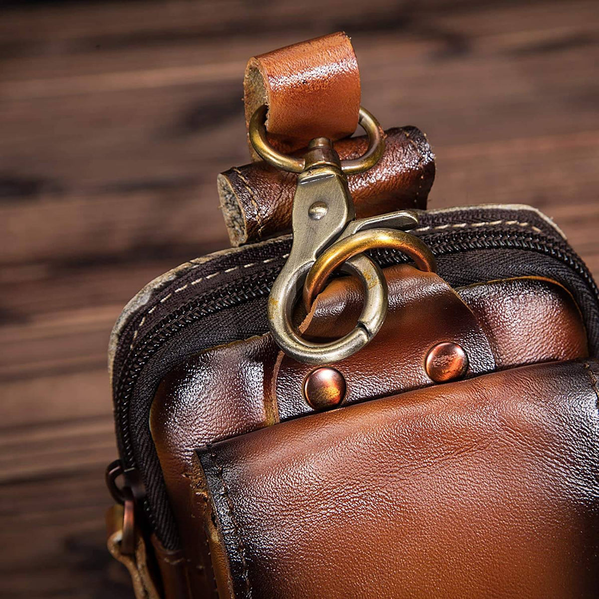 Echt Lederen Heren Waist Bag