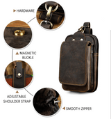 Echt Lederen Heren Waist Bag